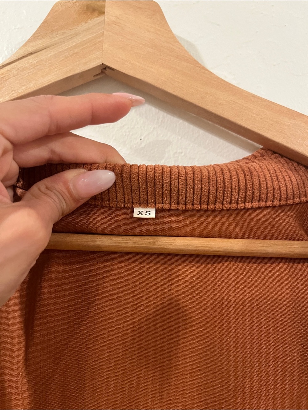 Oversized Rust Corduroy Button-Up Jacket - Picture 2 of 2